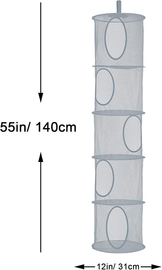3Pcs Hanging Stuffed Animal Storage Hammock Net 5 Tiers, Holds Plushies - Image 3