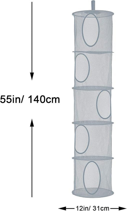 3Pcs Hanging Stuffed Animal Storage Hammock Net 5 Tiers, Holds Plushies - Image 3