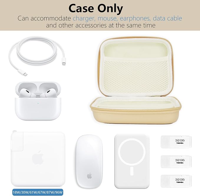 Charger Case for Macbook, Portable Tech Electronic Organizer Bag, Small Travel - Image 5