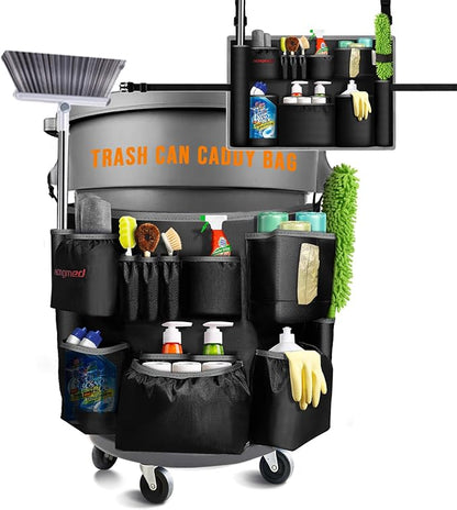 Trash Can Caddy Bag for 32-55 Gallon Garbage Bin, Hongmed Caddy for Commercial - Image 8