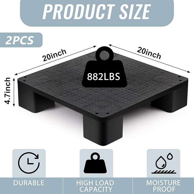 1 Pcs Plastic Pallet for Basement Storage Easy Stack Lightweight Floor Pallet - Image 2