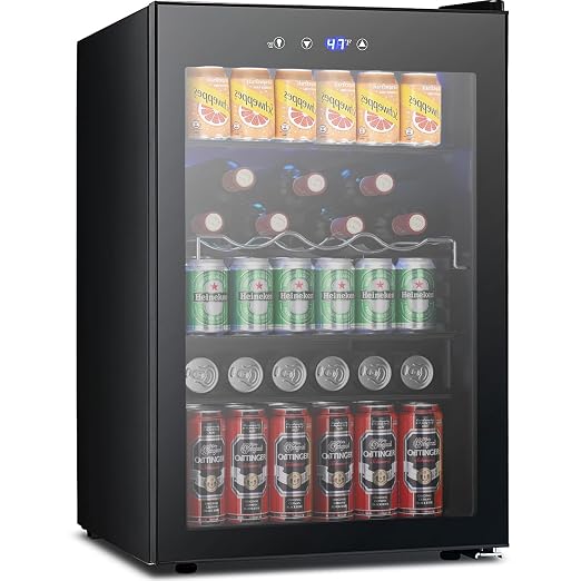 COWSAR Beverage Refrigerator 145 Can Wine Cooler Freestanding Mini Fridge Small by COWSAR