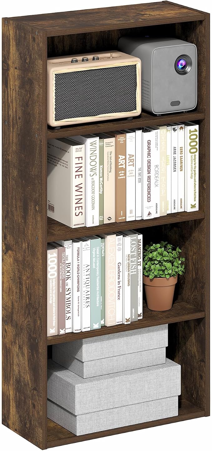 Furinno Basic Book Shelf, 4-Tier Bookcase by Furinno-FitsYourSpaceFitsYourBudget