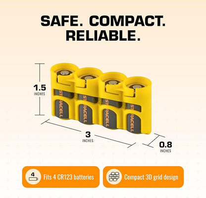 Storacell Slimline CR123 Battery Storage Caddy, Holds 4 Batteries - Image 6