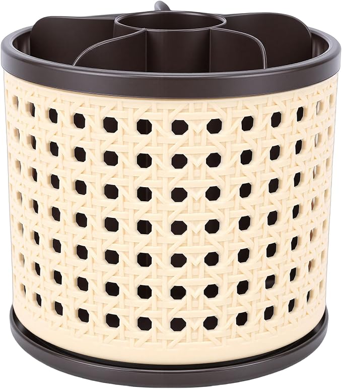Rotating Makeup Brush Holder for Vanity Desk, Lipstick Pen Holder, Space Saving by Unknown