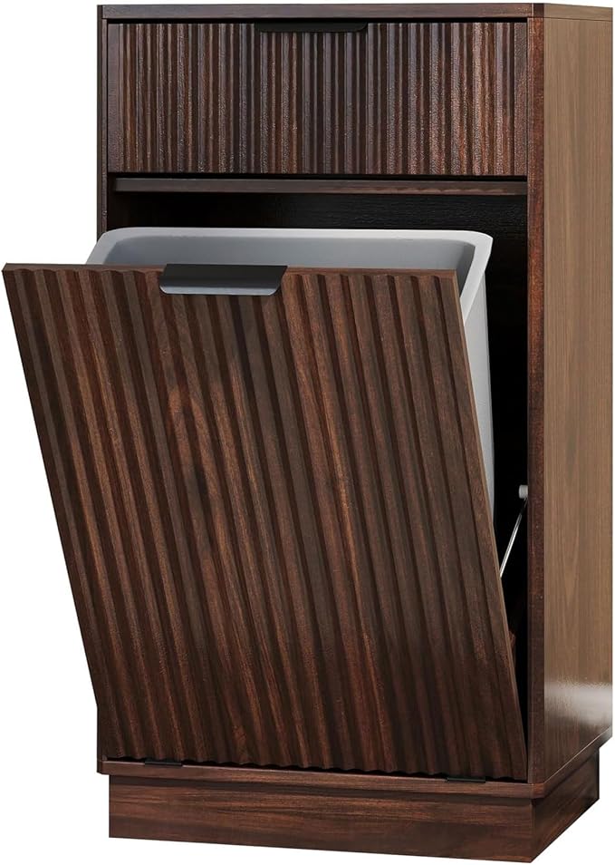Tilt Out Trash Can Cabinet, Hidden Garbage Can Cabinet by YMW