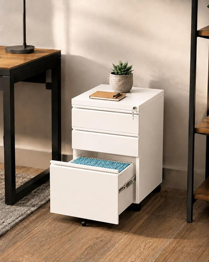 3 Drawer Mobile File Cabinet - Image 7