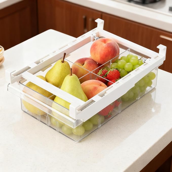 Fridge Drawer Organizer, Pull Out Shelf Storage Transparent Organizer - Image 6