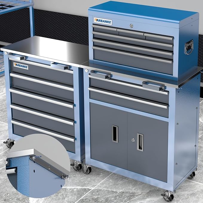 LARBANKE 5-Drawer&8-Drawer Tool Chest combination, - Image 8