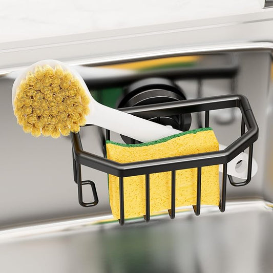 TAILI Sponge Holder with Strong Suction Cup, Dish Sponge Caddy Inside Sink by TAILI