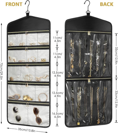 CHICECO Travel Jewelry Holder Organizer, Hanging Jewelry Organizer Storage - Image 3