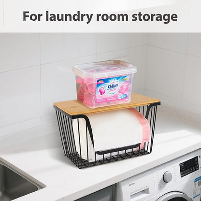1 Pack Fruit Basket for Kitchen Counter, Stackable Pantry Organizers Storage - Image 7