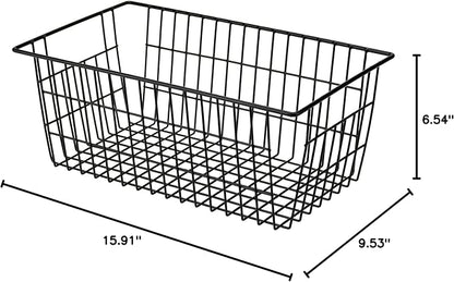 SANNO Freezer Baskets Wire Storage Baskets Closet Baskets Bin Farmhouse - Image 8