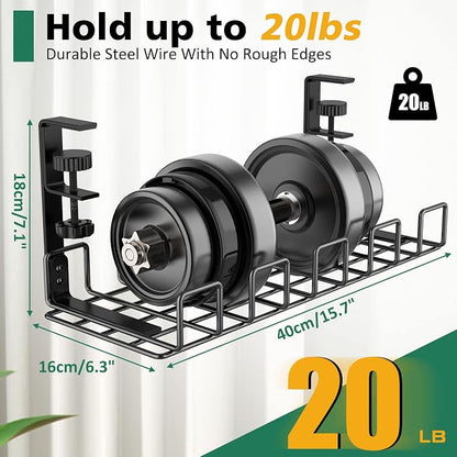 Under Desk Cable Management Tray, L 15.7''W 6.3'' No Drill Steel Desk Cable - Image 4