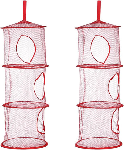 uxcell 2Pcs Mesh Hanging Storage Basket by uxcell