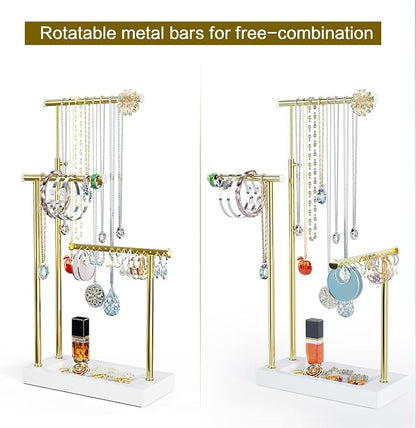 SRIWATANA Jewelry Organizer Display Extra Tall Necklace Holder 3 Tier Jewelry - Image 6
