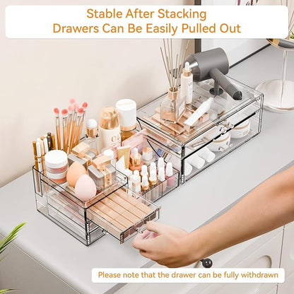 Yieach 2 Pack Clear Makeup Organizer Countertop - Image 5