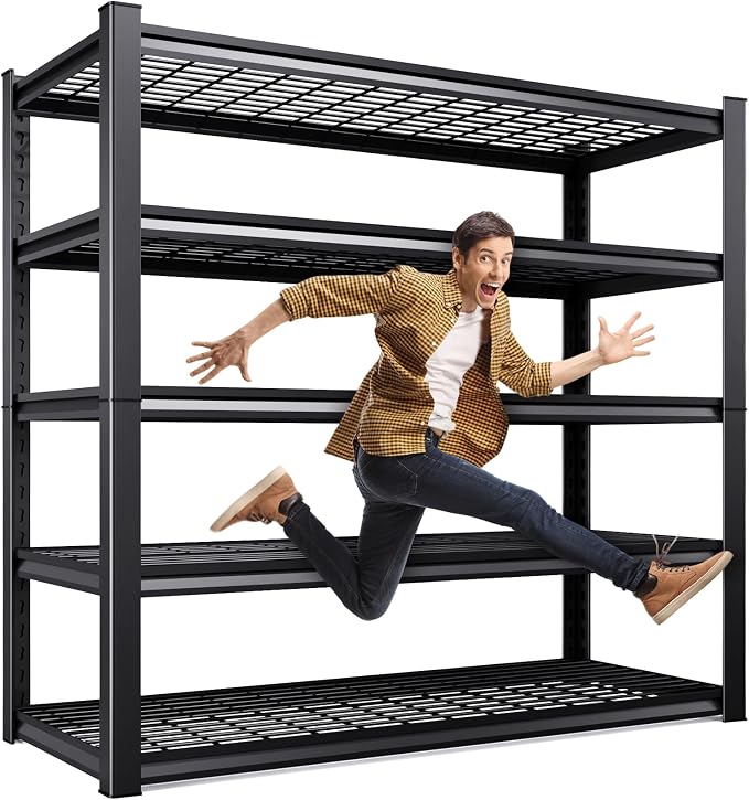 78 ''H Storage Shelves, 46‘’W Garage Shelving, Adjustable Garage Shelves by KORVENA