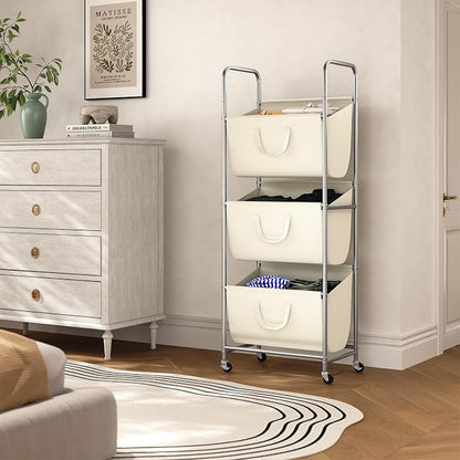 ELYKEN 120L Vertical Rolling Laundry Hamper - Image 2