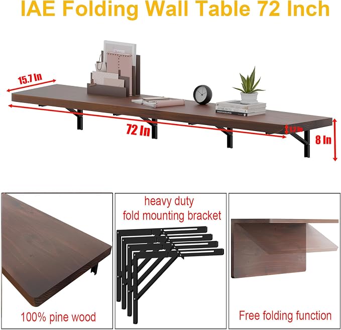 IAE Wall Mounted Folding Table - Image 3