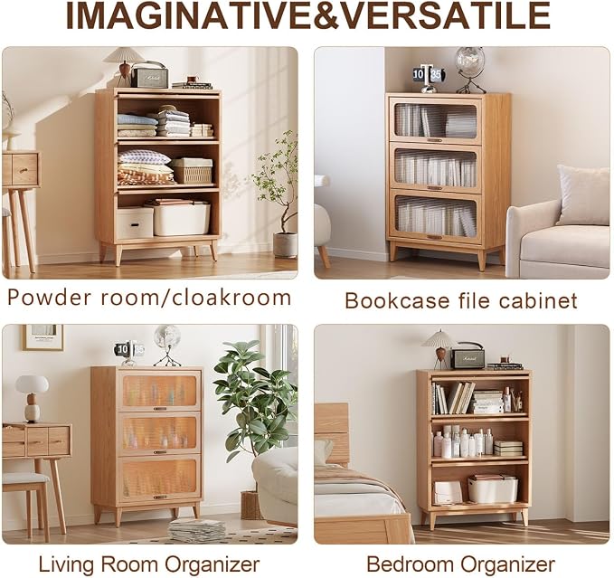 3-Shelf solid wood book case - Image 7