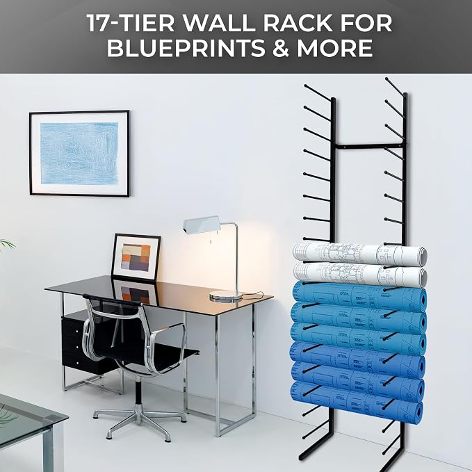 Wall Mount Blueprint Holder Storage Organizer - Image 3