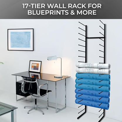 Wall Mount Blueprint Holder Storage Organizer - Image 3
