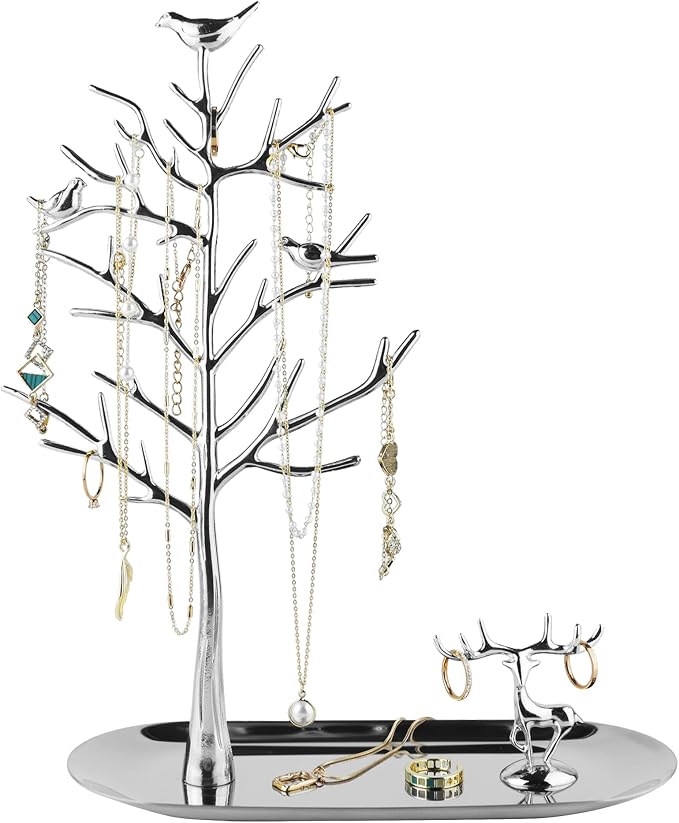 MORE&LESS Tree and Deer Jewelry Rack, by MORE%26LESS
