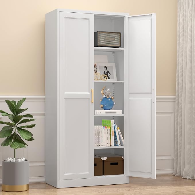 71"Tall Metal Kitchen Pantry Storage Cabinet - Image 9