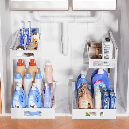 Full Metal Under Sink Organizer, Pull Out Cabinet Organizers and Storage - Image 9