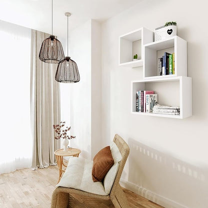 Wall Mount Shelf Set of 3, Floating Cube Shelves - Image 6