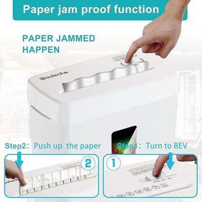 Woolsche Paper Shredder, P-5 Security Level, 5-Sheet Micro Cut - Image 6