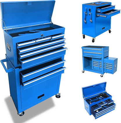 8-Drawer High Capacity Rolling Tool Chest, Removable Cabinet Storage Tool Box by Thechoiceofanewgeneration