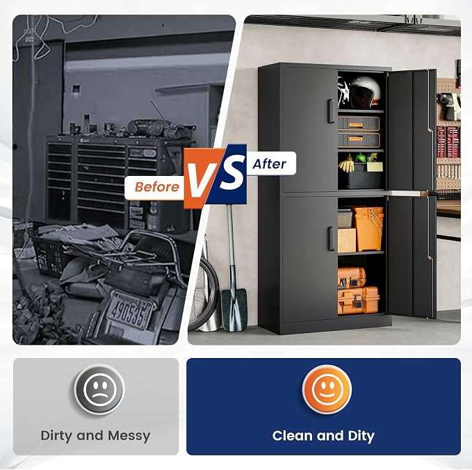Yizosh Metal Storage Locking Cabinet - Image 10