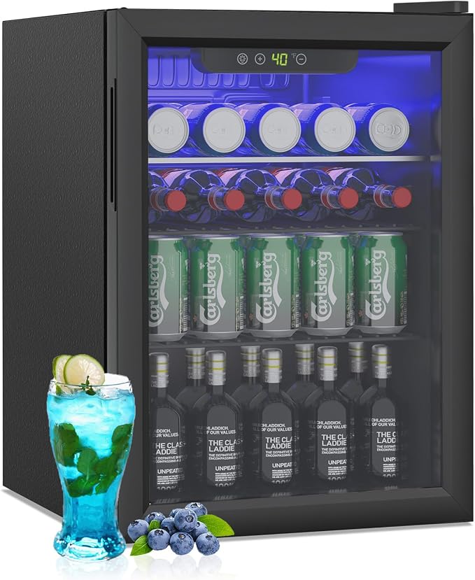 2.6 Cu.Ft Mini Fridge for 95 Cans, Beverage Refrigerator by Stopsad