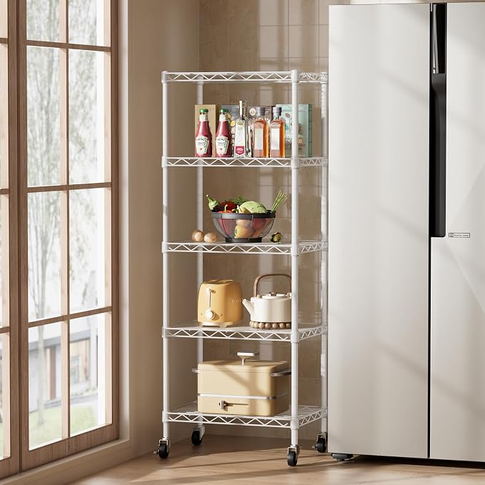 SINGAYE 5 Small Wire Shelves Kitchen Pantry Close Home Organizers and Storage - Image 6