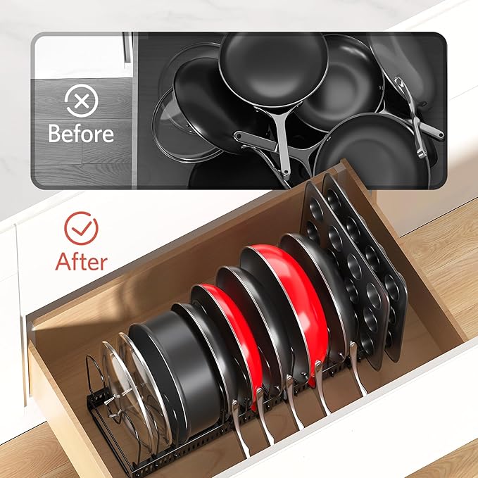 ORDORA Pots and Pans Organizer under Cabinet - Image 7