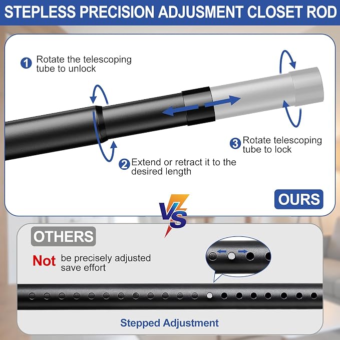 Closet Rods for Hanging Clothes - Image 2