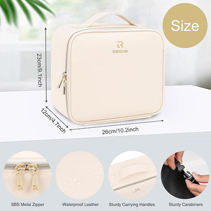 Relavel Makeup Bag with Led Mirror Travel Makeup Train Case Cosmetic Organizer - Image 2