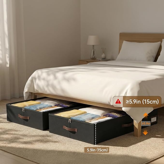 OIAHOMY 2 Pack Under Bed Storage - Image 2
