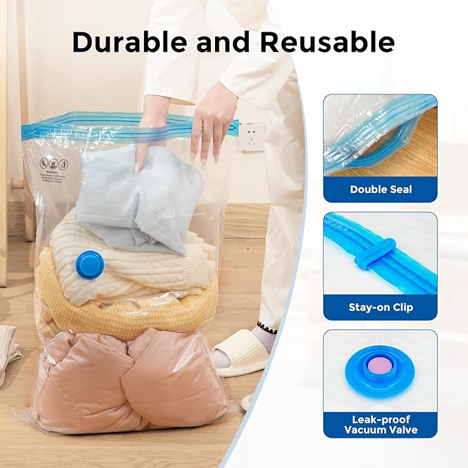 ETENWOLF 4 Pack Vacuum Storage Bags - Image 6