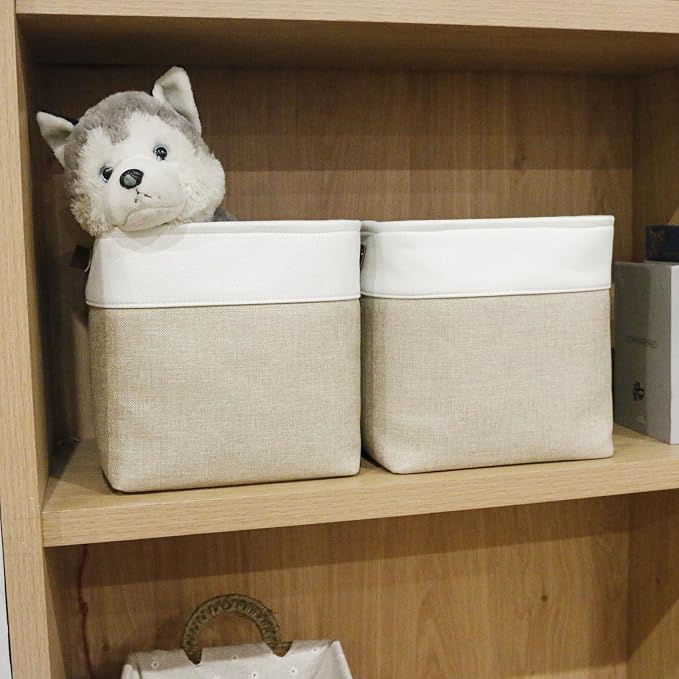 Collapsible Fabric Storage Cubes 11x11 Cube Storage Bins, 4 Pack Closet Baskets - Image 7