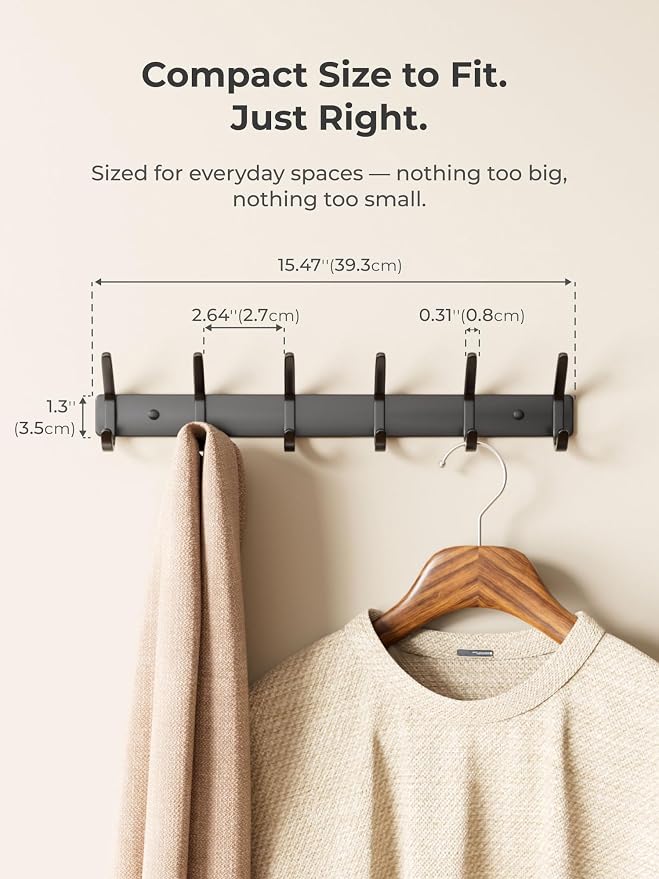 Coat Rack Wall Mount Hooks - Image 2