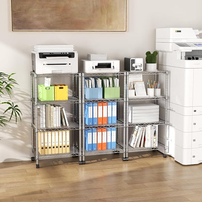 SINGAYE 4 Small Shelves Storage Shelf Wire Shelving Unit Metal Shelf Adjustable - Image 8