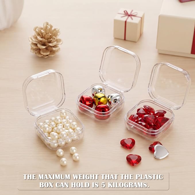 Jetec 30 Pieces Mini Plastic Clear Beads Storage Containers Box - Image 7