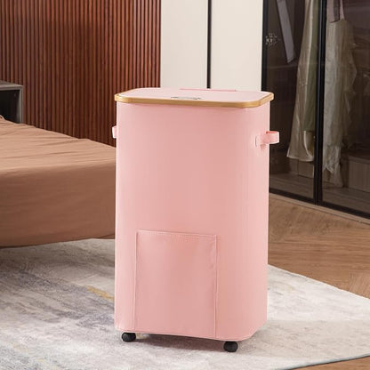 Vincona Laundry Basket with Wheels, Tall Dirty Clothes Hamper on Wheels - Image 7