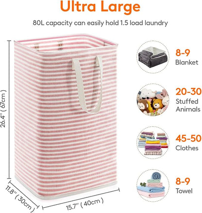 Lifewit 1 Pack Laundry Basket 80L Each, Collapsible Clothes Hamper - Image 3