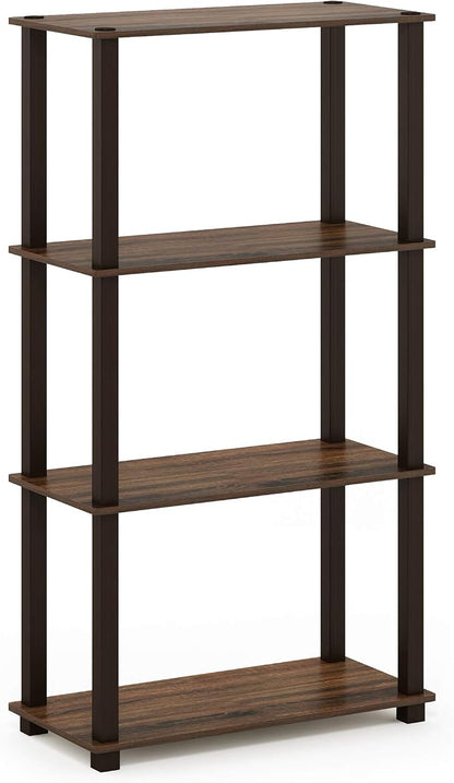 Furinno TURN-S-TUBE Storage Shelves, 4-Tier Book Shelf, Corner Shelf, Toolless - Image 7