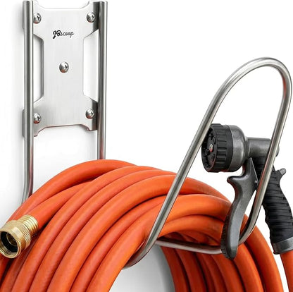 JBscoop Large Stainless Steel Hose Holder, Heavy Duty Hose Hanger by JBscoop