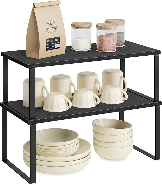 SONGMICS Cabinet Organizer Shelf, Kitchen Storage, Spice Rack, Expandable - Image 8